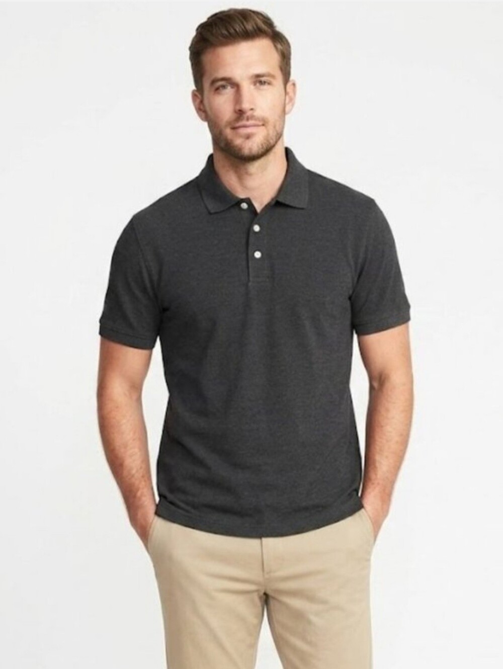 Goodfellow & Co Dark Gray Men's Polo Shirt